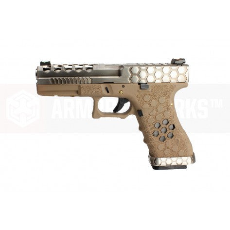 Armorer Works SST HEX CUT GBB Pistol (SV/Tan)