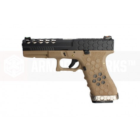 Armorer Works BST HEX CUT GBB Pistol (BK/Tan)