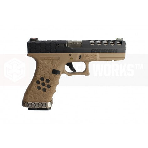 Armorer Works BST HEX CUT GBB Pistol (BK/Tan)
