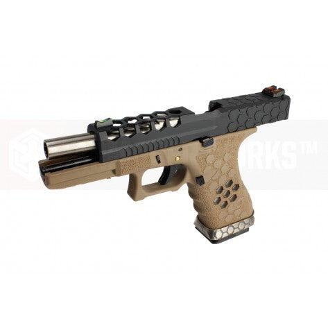 Armorer Works BST HEX CUT GBB Pistol (BK/Tan)