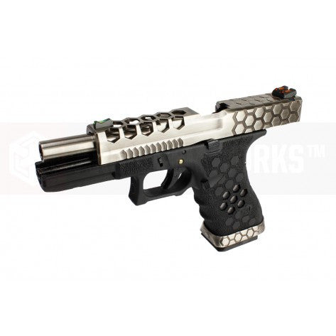 Armorer Works SSB HEX CUT GBB Pistol (SV/BK)