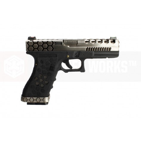 Armorer Works SSB HEX CUT GBB Pistol (SV/BK)