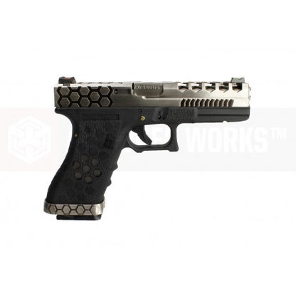 Armorer Works SSB HEX CUT GBB Pistol (SV/BK)