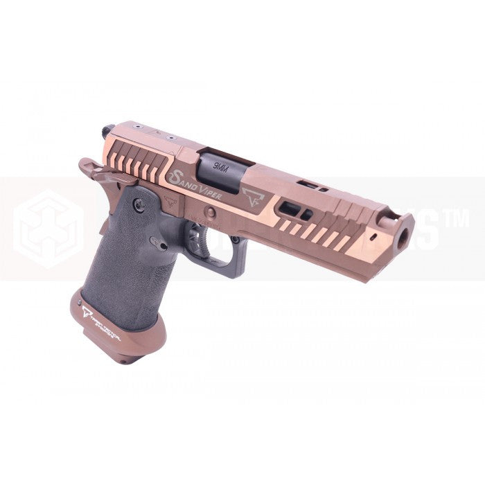 EMG TTI LICENSED JW4 SAND VIPER HI-CAPA GBB PISTOL AIRSOFT ( BY AW CUSTOM / SEMI-AUTO / FULL AUTO / GAS / TT-SV0130 ) ( LICENSED BY TARAN TACTICAL INNOVATIONS ) ( JOHN WICK )