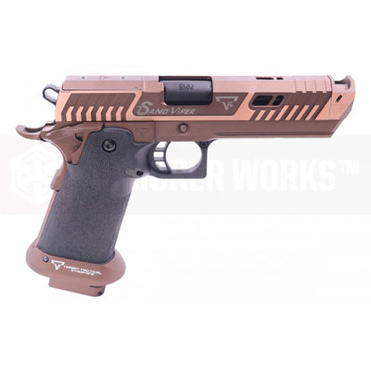 EMG TTI LICENSED JW4 SAND VIPER HI-CAPA GBB PISTOL AIRSOFT ( BY AW CUSTOM / SEMI-AUTO / FULL AUTO / GAS / TT-SV0130 ) ( LICENSED BY TARAN TACTICAL INNOVATIONS ) ( JOHN WICK )
