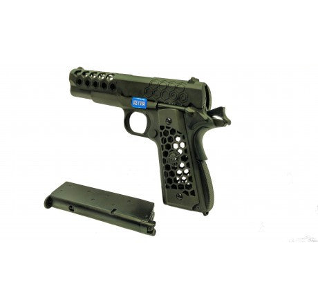 WE M1911 HEX CUT Custom GBB Pistol (Black)
