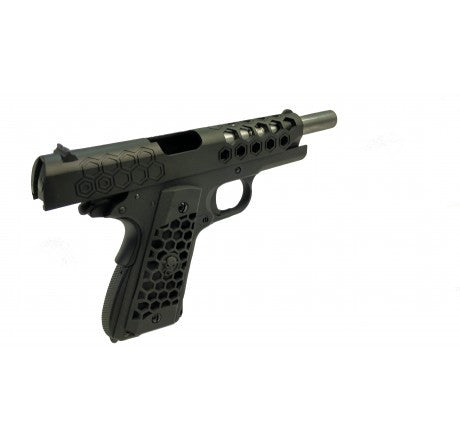 WE M1911 HEX CUT Custom GBB Pistol (Black)