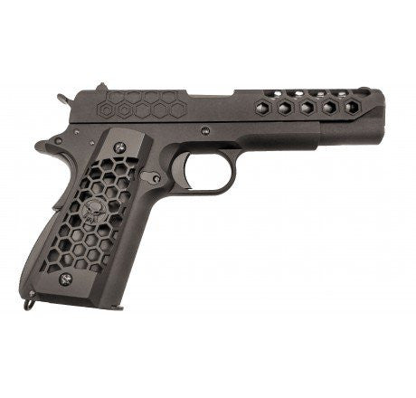 WE M1911 HEX CUT Custom GBB Pistol (Black)